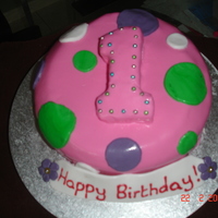 1St Bithday I made this for my daughter's 1st birthday, it's coloured ready-made icing and the banner is just white icing with writing icing...