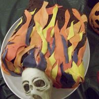 Hell Cake My Halloween party theme this year was "Heaven & Hell". This was my Hell cake. It is 6 layers alternating red velvet and dark...