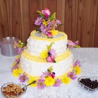 90Th Birthday Cake I made this cake for my grandmother's 90th Birthday celebration in March '05. I like using fresh flowers on my cakes makes it...