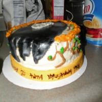 Lord Of The Rings I didn't know much about the movie, but my fiance wanted me to make a lord of the rings themed cake for his friend! So this is what we...