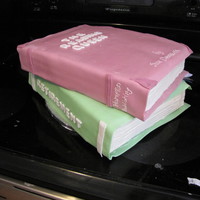 Reading Teacher Retirement Party 2 book cakes for a retirement party. It was such a humid day that the fondant just drooped and the book edges wouldn't stand up. The...