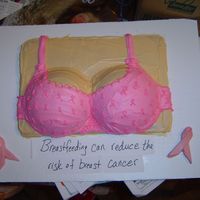 Breast Cancer Awareness Month I made this cake for the Breastfeeding Support group I went to while nursing my kids. It may be hard to tell, but it is actually a nursing...