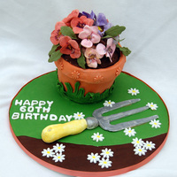 Flower Pot Cake 