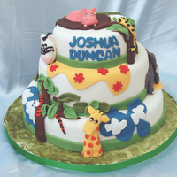 Jungle Cake Jungle Themed Christening Cake