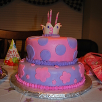 My Princess' 3Rd Bday Cake I was a little rushed for time on her cake. Her Birthday is 4 days after Christmas, I was decorating this literally up until 30 minutes...