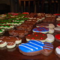 Christmas Cookies I wound up doing around 20 dozen cookies for the Christmas Season. But through it all, I got more comfortable doing them AND found an icing...