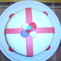 First Time Around newbie here. first time around with fondant. i know it's not that great looking a cake.....but still...i'm so proud of myself...