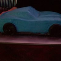 Blue Corvette It took 9 sheet cakes to make this cake. Hand carved and covered in buttercream frosting. After a fondant disaster I had to go with the...