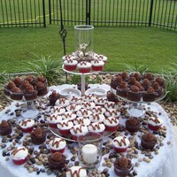 Groom's Table This is a picture of a grooms table. I used chocolate cupcakes and red velvet cupcakes.