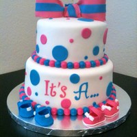 The "it's A... Baby Shower Cake This cake was for sisters, one having a boy and one having a girl. TFL!
