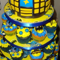 Batman Cupcake Tower 