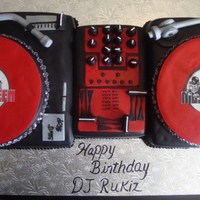 Dj Epuipment Did this cake for a local dj in my town he was amazed that i took a picture of his equipment and made a cake just like it i suprised myself...