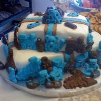 Trains Planes And Automobiles This is a 2 tier marble cake with vanilla buttercream frosting. Covered in MM fondant and Chocolate MM fondant. They decorations are made...