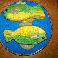 Doug's Cake for my cousins husband's bday. buttercream and fondant accents...