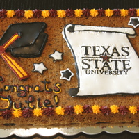 Graduation Cookie Giant choc chip graduation cookie. Thanks for all the tips from the people on the site.