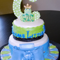 Baby Shower The design was made to match the diper cake. French vanilla cake with MMF details.