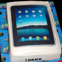 Ipad French Vanilla w/buttercream, covered with fondant. This one was for an adult who really likes his IPad.
