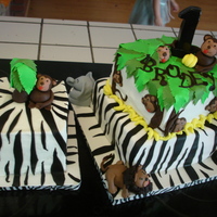 Safari First Birthday I had a blast doing this cake. It was for a little boys first birthday, and his mom said she always called him "monkey." :o) The...