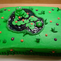 Frogs In A Pond This cake was for my girls (just a few of my guinea pigs. lol). This was one idea off my "cake idea" to do list. It's a...