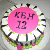 Zebra Print Cake Chocolate WASC cake with BC icing and MMF accents