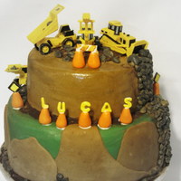 Construction Birthday Cake My nephew's birthday cake. I saw the idea for how I did his name on another website, so if you are on here too, Thanks for the idea!