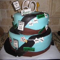 Bepop's Road Of Life Cake This was for my dad, a kind of "road of life" for great memories!