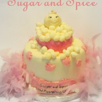 Sugar And Spice Made this cake for my best friend's little sister on the day we found out she was having a girl!