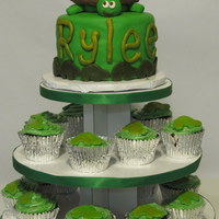 Turtle Cake And Cupcake Tower 