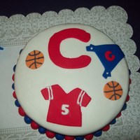 Fondant Birthday Cake Chocolate/white cake with MMF and MMF decorations. Made for my sister's 13th birthday. This is the my 3rd fondant cake I have made.......