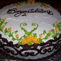 Actually An 'elopement' Cake One of the girls at work bakes, but doesn't decorate, so she brought me the cake and asked me to pretty it up. (A coworker got married...