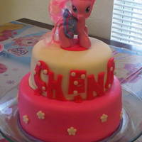 My Little Pony I made this Keylime and strawberry cake for one of my daughter's birthday because she loves ponies. Thanks for looking.