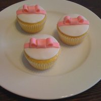 Pink Bow Cupcake Made to go with my large pink bow cake