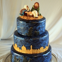 The Nativity Everything you see (except the wire holding the star) is edible. I have to admit...it was a little weird to look down while making the...