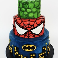 Superhero Cake All buttercream cakes are so daunting to me!