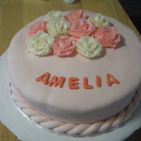 Cake And Flowers First time I make flowers with butter-cream, which I made a few days before and let them air dry. The cake is chocolate with cream filling...