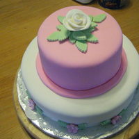 Easter Cake Cake I made for Easter. Not the original plan but it gave me the opportunity to practice making flowers out of fondant.