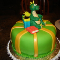 Dragon Cake Dragon is Molded chocolate