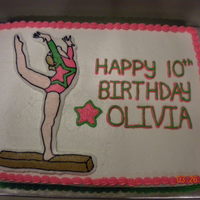 Gymnast B-Day Cake I made this with a FBCT.