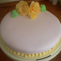 My First Big Cake/ First Time With Fondant/ First Gumpaste Flowers. This was my first cake in a big tin, I'll have to put more batter in. I learned lots with this cake (when torting, don't put your...