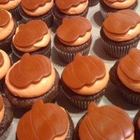 Pumpkin Mini Cuppies These are choco-cinnamon sour cream cake with butter cream and MMF. They were a huge hit with the 5 year olds!!