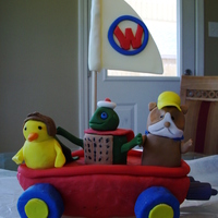 Wonderpets Flyboat Wonder Pets. This is my first 3D fondant attempt, all pieces made with RKT's. I made as a cake topper, I made it entirely too big,...