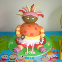 Upsy Daisy From In The Night Garden Made this for my little girls 2nd birthday.Round sponge on the bottom and a bowl shaped stacked on top. Her head and legs are made with...