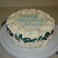 Sea Shell I make the sea shells out of gum paste with a chocolate mold. They are painted with luster dust. Their is pour sugar coarl around the side...