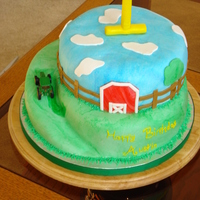 John Deer This is the cake i made for my god sons 1st birthday!