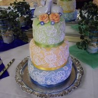 Lacy's Wedding Cake My 7th cake ever, made for a co-workers wedding