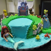 Disney Princess Birthday Cake I made this cake by a special request from my niece who had a disney princess themed party. She loved it. I used butter cream and some...