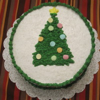 Christmas Tree Cake A little cake i made and decorated for my family on Christmas Eve