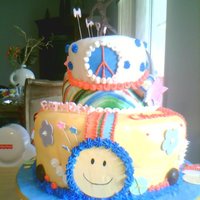 Retro 60's fondant, chocolate design