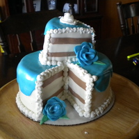 Piece Of Cake I saw many of these done on here and wanted to try it. White cake iced in buttercream covered in mmf.