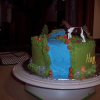 Horse Pasture Birthday cake for a young lady that loves horses.